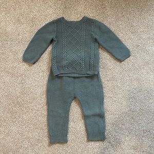 Carters green sweater set toddler boy 12 month